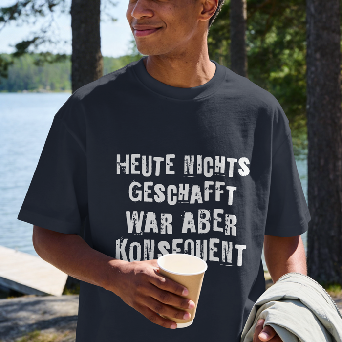 Heute nichts geschafft… war aber konsequent - T-Shirt