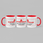 Farbige Tasse "SYSTEMFEHLER!" 330ml – Panorama Kaffeetasse